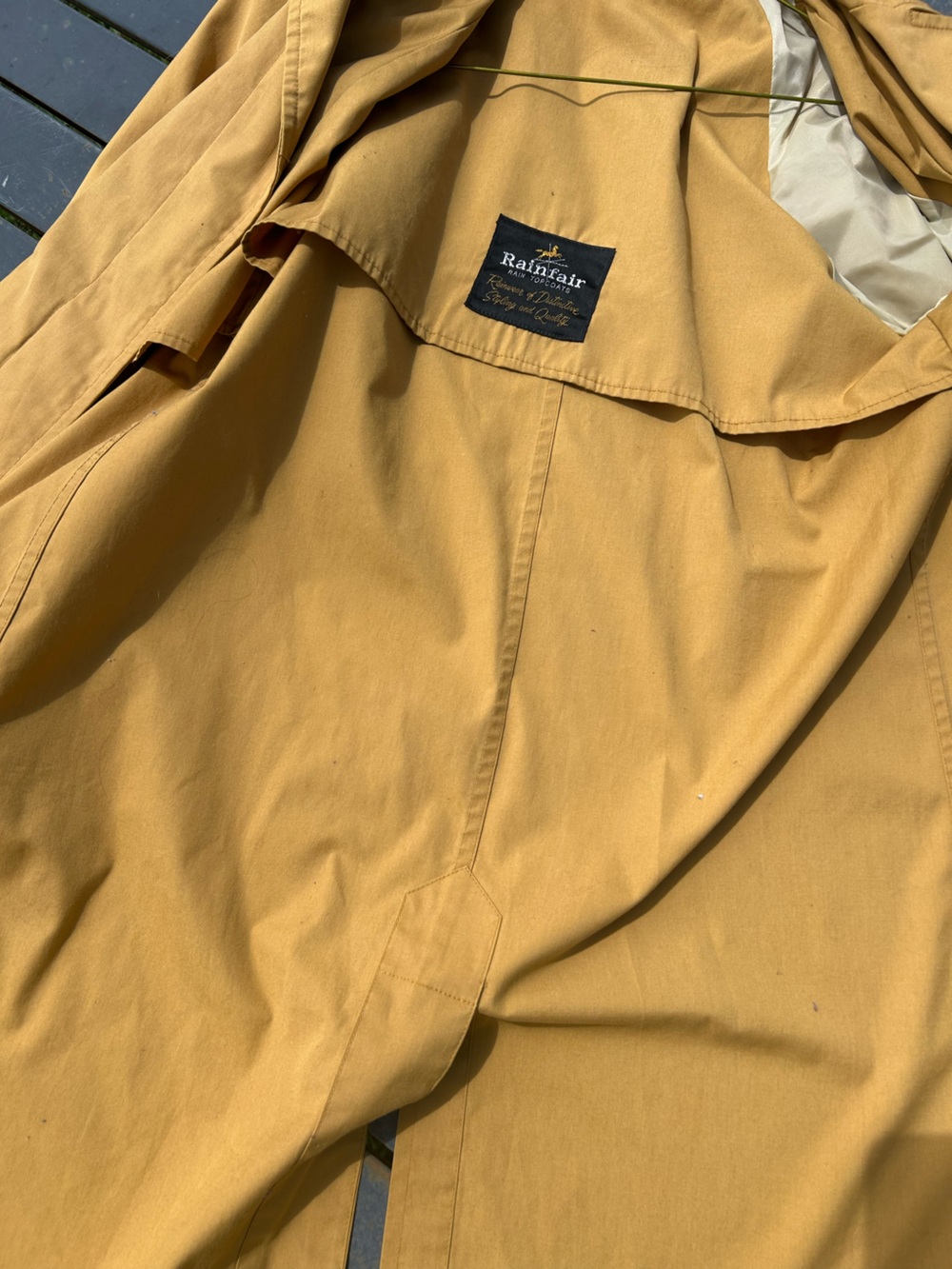 Vintage 1970s Rainfair Yellow Rain Jacket — Distressed, Unique Classic - Picture 13 of 16